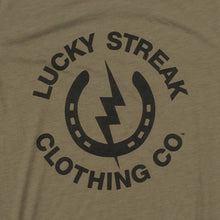 Load image into Gallery viewer, 3 LEFT! OD Green Lucky Streak Logo T