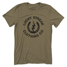 Load image into Gallery viewer, 3 LEFT! OD Green Lucky Streak Logo T