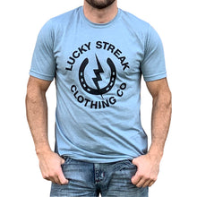 Load image into Gallery viewer, 2 LEFT! Blue Lucky Streak Logo T
