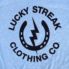 Load image into Gallery viewer, 2 LEFT! Blue Lucky Streak Logo T