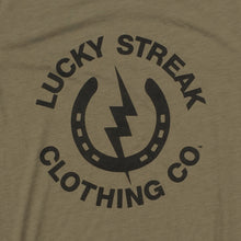 Load image into Gallery viewer, 3 LEFT! OD Green Lucky Streak Logo T